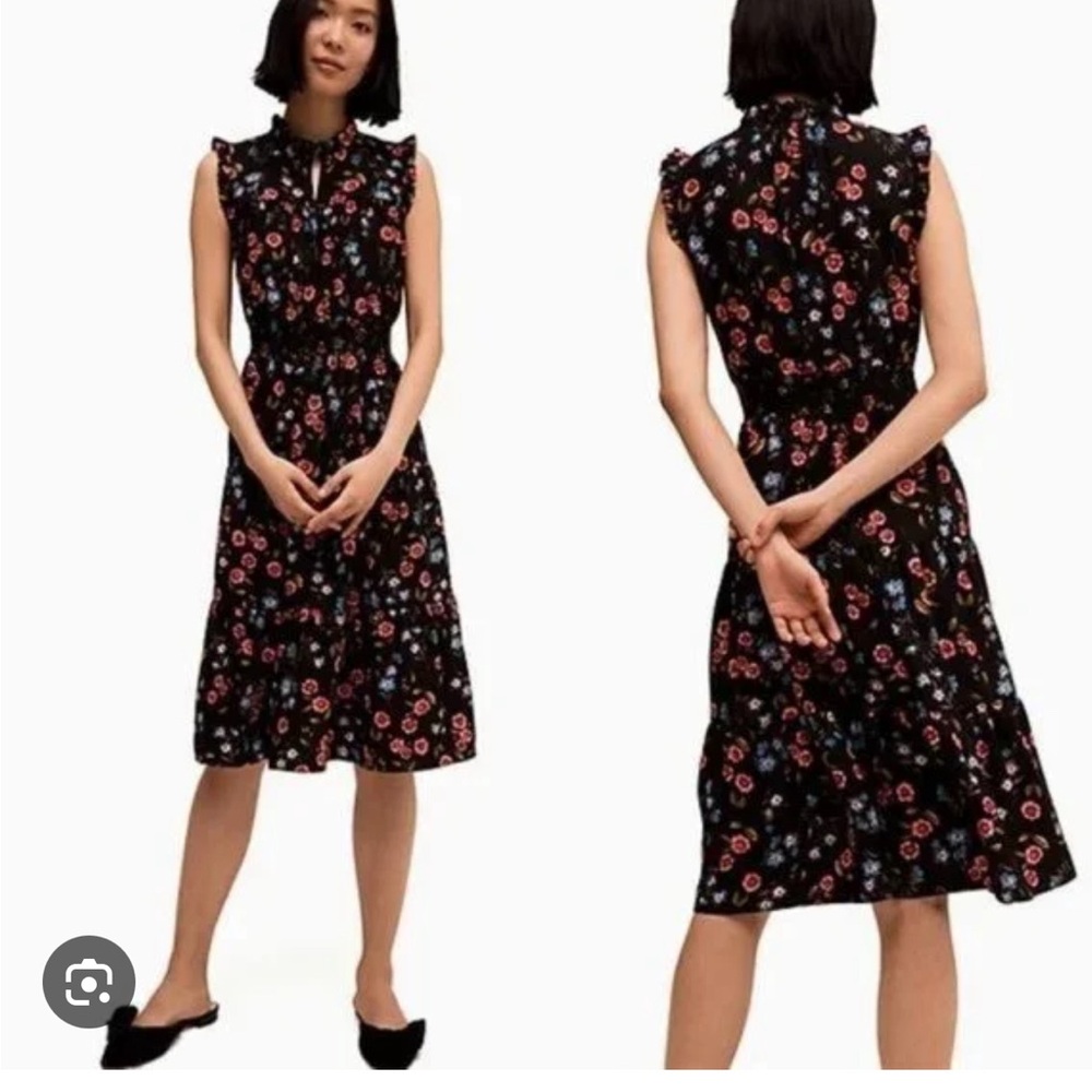 Kate spade black floral dress